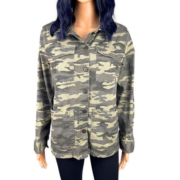 Sanctuary Green Camo Camouflage Army Military Jacket Size Small - Picture 2 of 7